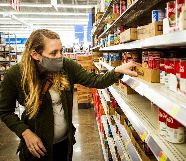 Person shopping in grocery store